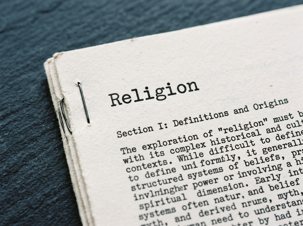 Religion conceptual zine cover